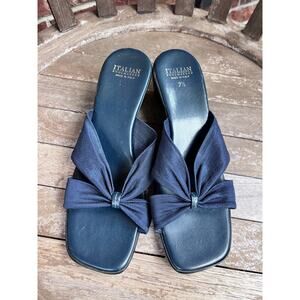 Italian Shoemakers Slip on Sandal - Blue size 7.5